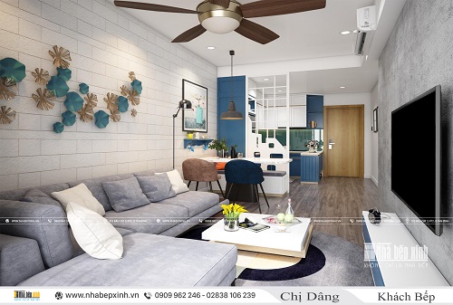 Nội thất phòng khách đẹp tại chung cư Emerald Celadon City 71m2